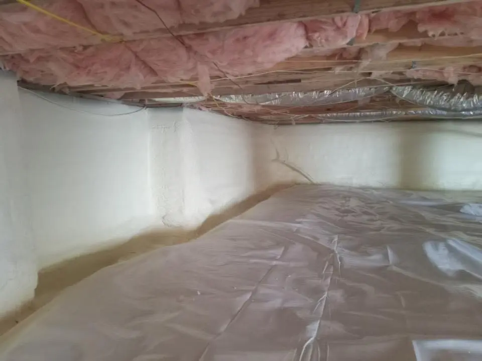 Crawl space encapsulation with closed-cell spray foam for Attic Insulation in Zephyrhills